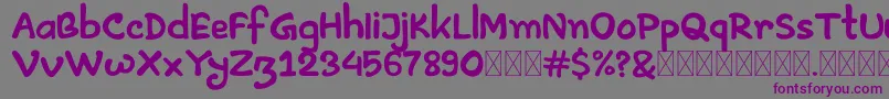 Artless Demo Font – Purple Fonts on Gray Background