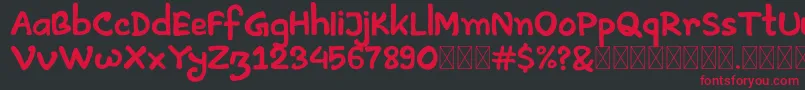 Artless Demo Font – Red Fonts on Black Background