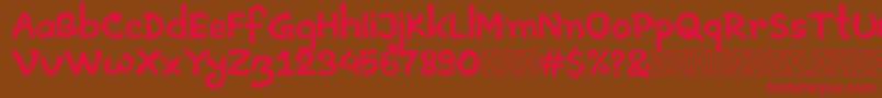 Artless Demo Font – Red Fonts on Brown Background