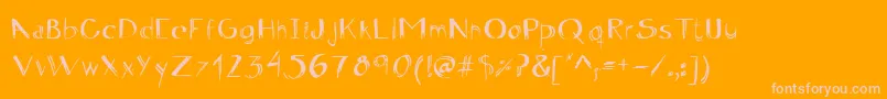 ARTMAR Font – Pink Fonts on Orange Background