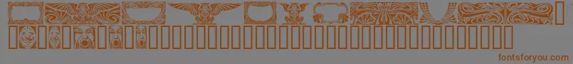 ARTNH    Font – Brown Fonts on Gray Background