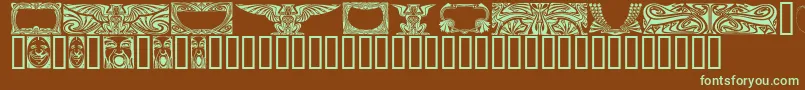 ARTNH   -fontti – vihreät fontit ruskealla taustalla