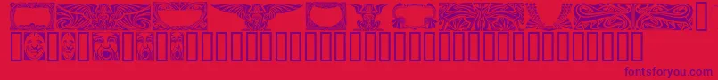 Шрифт ARTNH    – фиолетовые шрифты на красном фоне