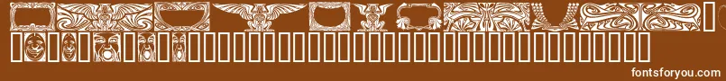 ARTNH    Font – White Fonts on Brown Background