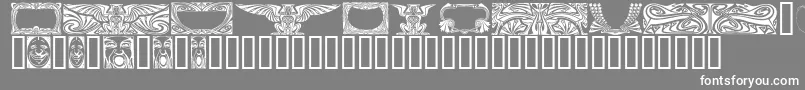 フォントARTNH    – 灰色の背景に白い文字