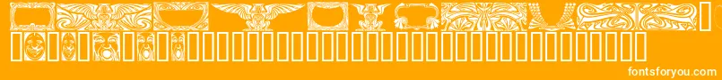ARTNH    Font – White Fonts on Orange Background