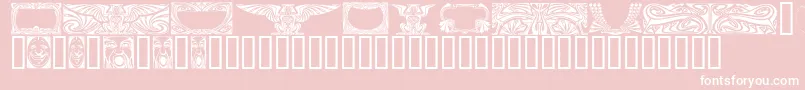 fuente ARTNH    – Fuentes Blancas Sobre Fondo Rosa
