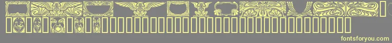 Шрифт ARTNH    – жёлтые шрифты на сером фоне