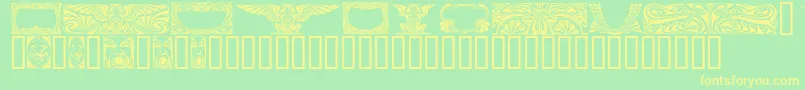 ARTNH    Font – Yellow Fonts on Green Background