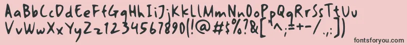 artomoro Font – Black Fonts on Pink Background