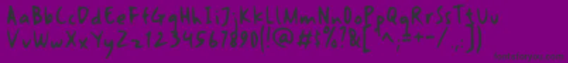 artomoro-fontti – mustat fontit violetilla taustalla