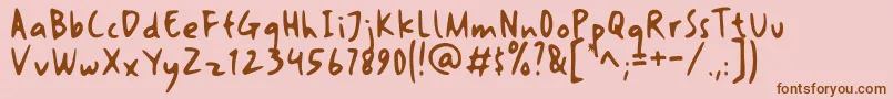 artomoro Font – Brown Fonts on Pink Background
