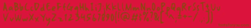 artomoro Font – Brown Fonts on Red Background