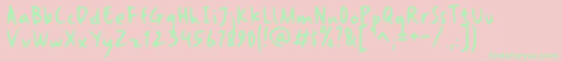 artomoro Font – Green Fonts on Pink Background