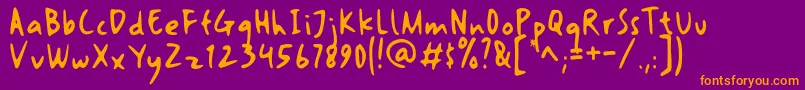 artomoro Font – Orange Fonts on Purple Background