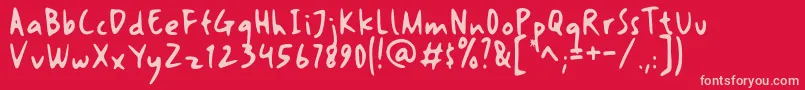 artomoro Font – Pink Fonts on Red Background