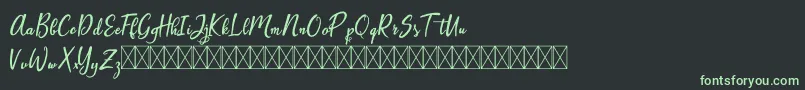 Artopyl Demo-fontti – vihreät fontit mustalla taustalla
