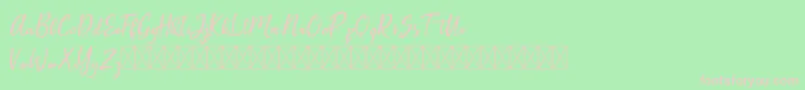 Artopyl Demo Font – Pink Fonts on Green Background