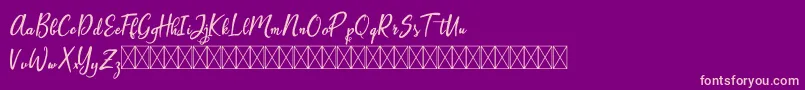 Artopyl Demo Font – Pink Fonts on Purple Background