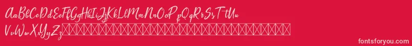Artopyl Demo Font – Pink Fonts on Red Background