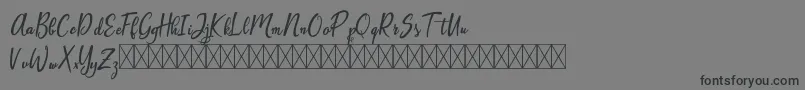 Artopyl Demo-Schriftart – Schwarze Schriften auf grauem Hintergrund