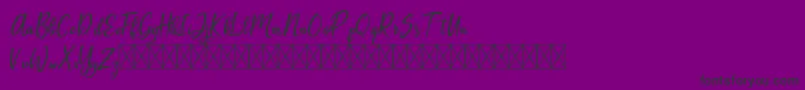 Artopyl Demo-Schriftart – Schwarze Schriften auf violettem Hintergrund