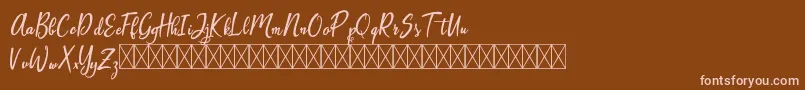 Artopyl Demo Font – Pink Fonts on Brown Background