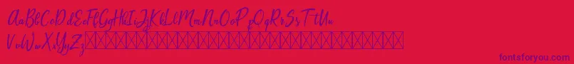 フォントArtopyl Demo – 赤い背景に紫のフォント