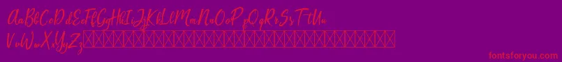 Artopyl Demo Font – Red Fonts on Purple Background