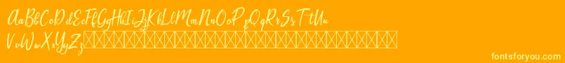 Artopyl Demo Font – Yellow Fonts on Orange Background