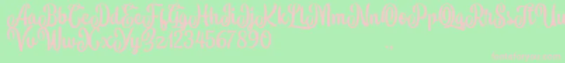 Arucard Font – Pink Fonts on Green Background