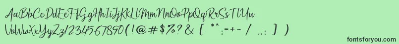 Arumdalu-fontti – mustat fontit vihreällä taustalla