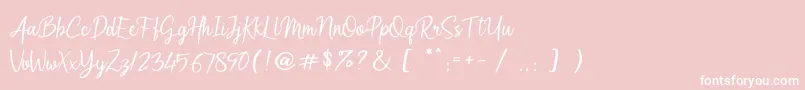 フォントArumdalu – ピンクの背景に白い文字