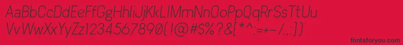 Arvin Light Italic Font – Black Fonts on Red Background