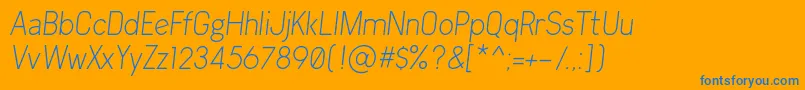 Arvin Light Italic Font – Blue Fonts on Orange Background