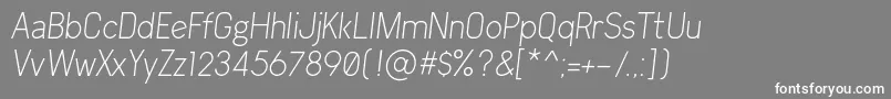 fuente Arvin Light Italic – Fuentes Blancas Sobre Fondo Gris