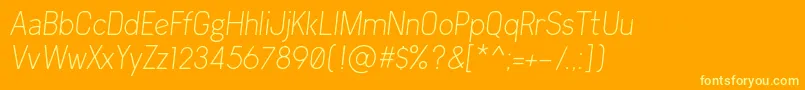 Arvin Light Italic Font – Yellow Fonts on Orange Background