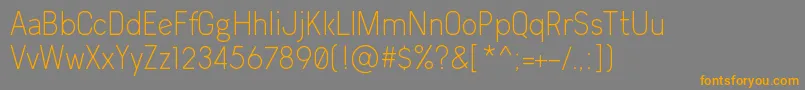 Arvin Light Font – Orange Fonts on Gray Background