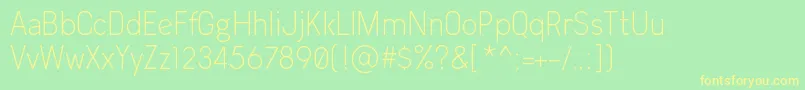 Arvin Light Font – Yellow Fonts on Green Background