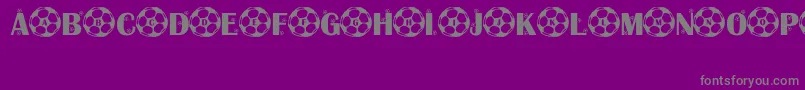 KickOff Font – Gray Fonts on Purple Background