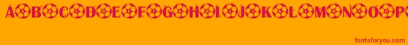 Шрифт KickOff – красные шрифты на оранжевом фоне
