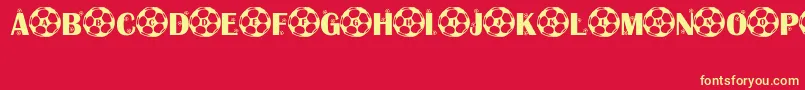 KickOff Font – Yellow Fonts on Red Background