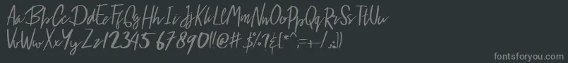 フォントArya – 黒い背景に灰色の文字