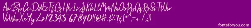 Arya Font – Pink Fonts on Purple Background