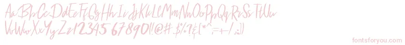 Arya Font – Pink Fonts on White Background