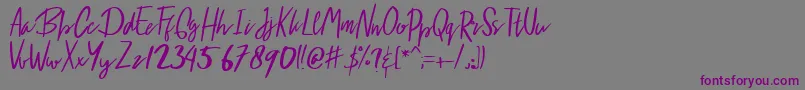 Arya Font – Purple Fonts on Gray Background