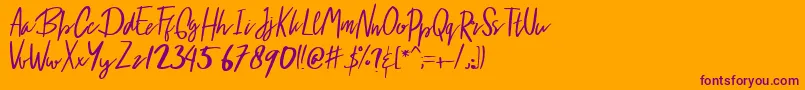 Шрифт Arya – фиолетовые шрифты на оранжевом фоне