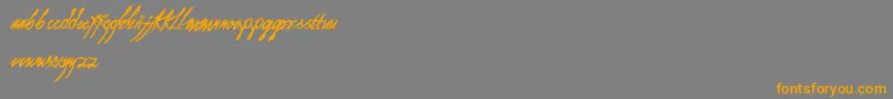 As I Lay Dying Font – Orange Fonts on Gray Background