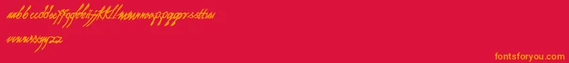 As I Lay Dying Font – Orange Fonts on Red Background