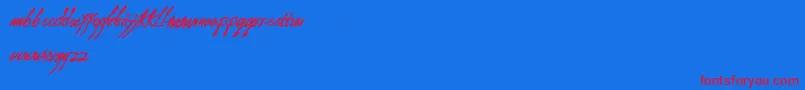 As I Lay Dying Font – Red Fonts on Blue Background